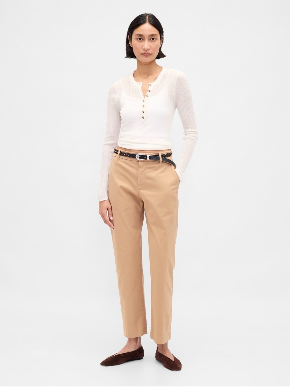 New Gap Downtown Khaki Pants in Tan